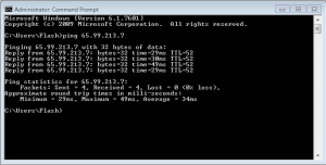 Command Prompt Ping Example